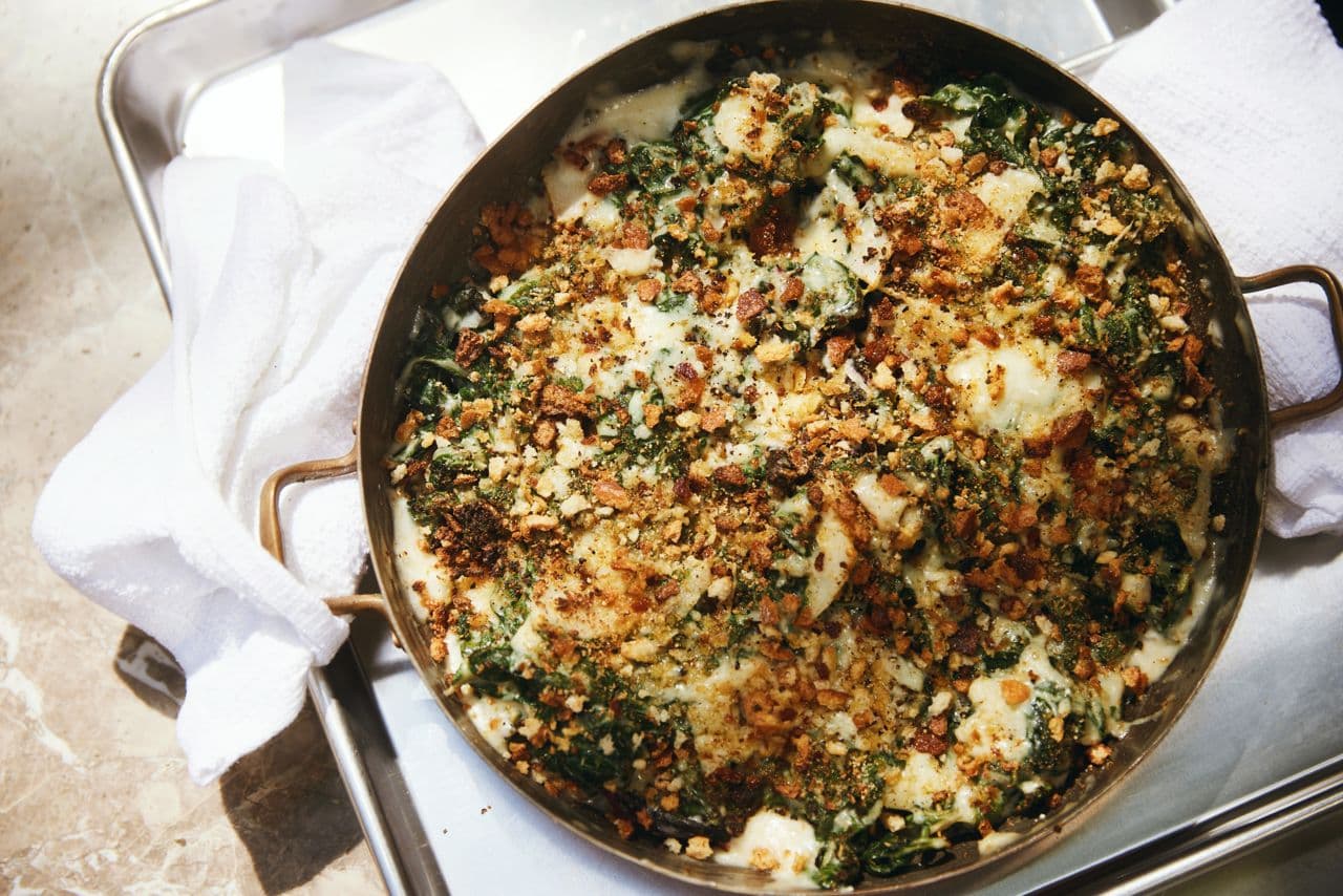 Cheesy Chard with Vermouth